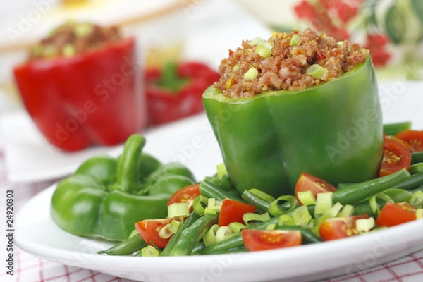Obraz Paprika stuffed with the minced meat
