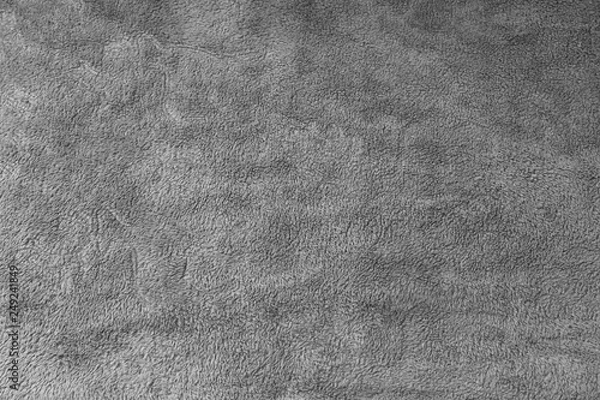 Obraz Texture of grey fluffy fleece blanket as abstract background.
