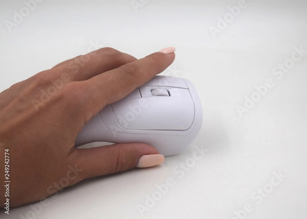 Obraz Computer mouse with function of the bar code reader, unusual shape of mouse