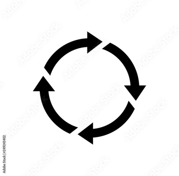 Fototapeta cycle / rotation / reload / recycle icon