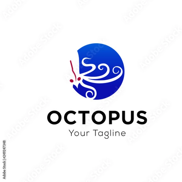 Fototapeta Octopus Logo Template