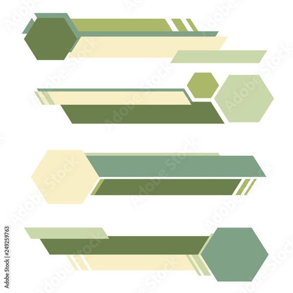 Fototapeta Set Modern Banner of Lower third