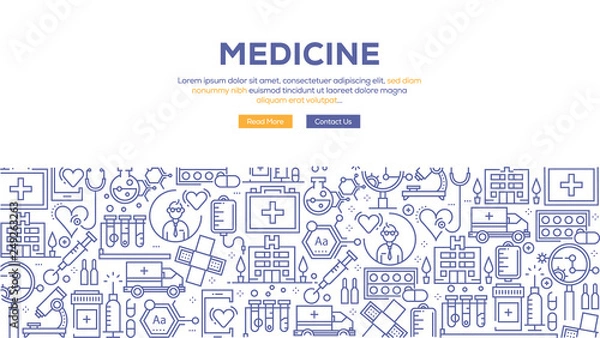 Fototapeta MEDICINE BANNER CONCEPT
