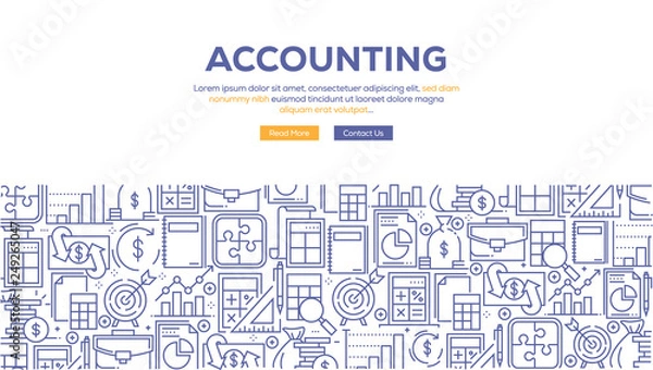Fototapeta ACCOUNTING BANNER CONCEPT