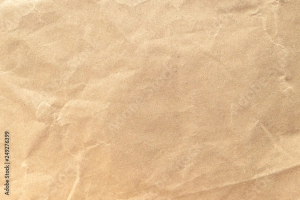 Obraz Brown crumpled paper texture background.