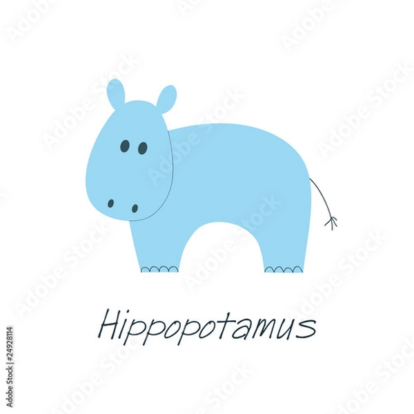 Obraz Little blue hippo