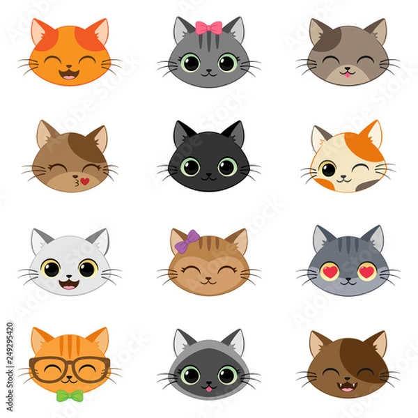 Fototapeta Vector cartoon cats