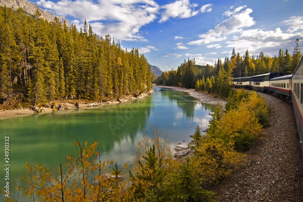 Obraz Train Journey through the Rocky Mountains, Canada