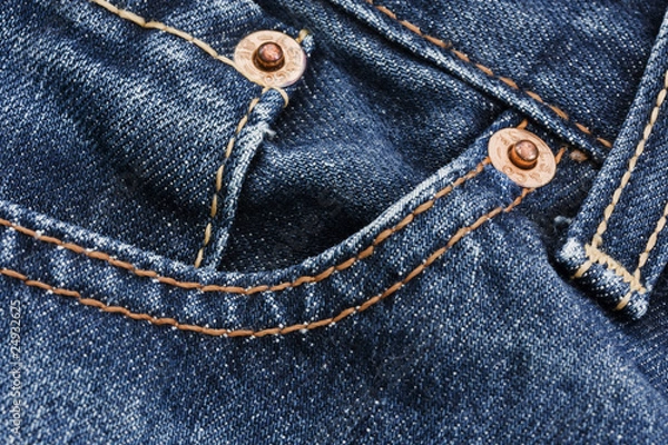 Obraz pocket detail of blue denim jeans