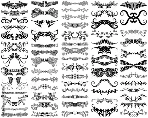 Fototapeta Unique Ornamental Decorative Vector Design Elements Collection