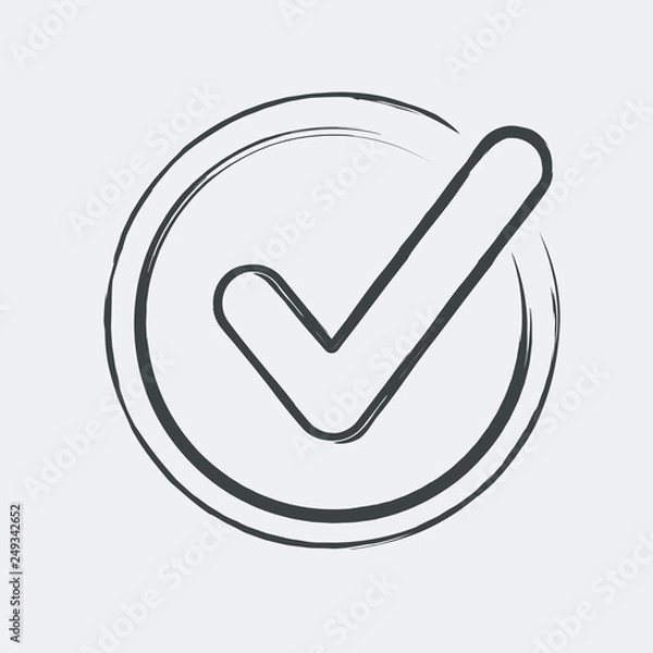 Fototapeta Stylized checkmark icon