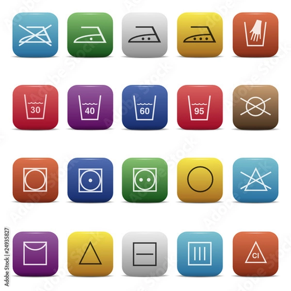 Obraz Colorful Webicons 09 - Laundry