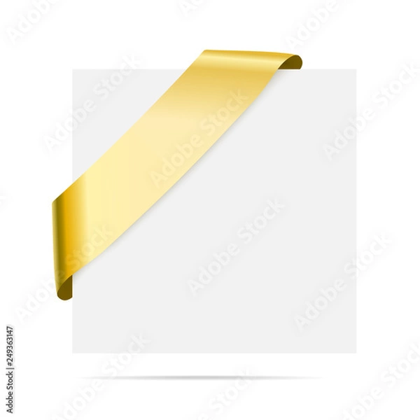 Obraz Golden Corner Ribbon - Vector Design Element for design