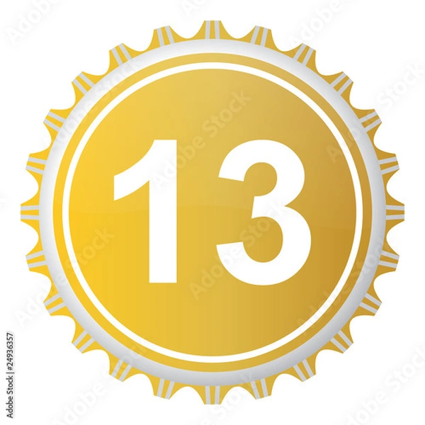 Fototapeta thirteen on cap
