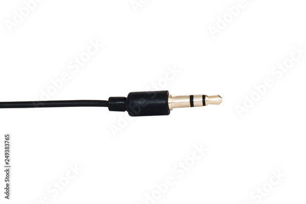 Fototapeta 3.5 mm audio stereo mini Jack headphone Jack, isolated, on white background.
