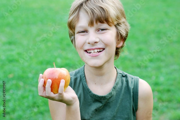 Fototapeta Apfel essen
