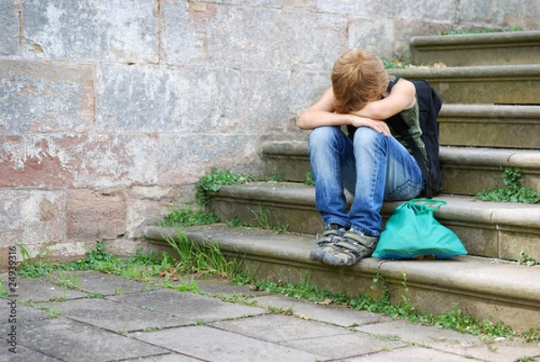Obraz Trauriger Schüler