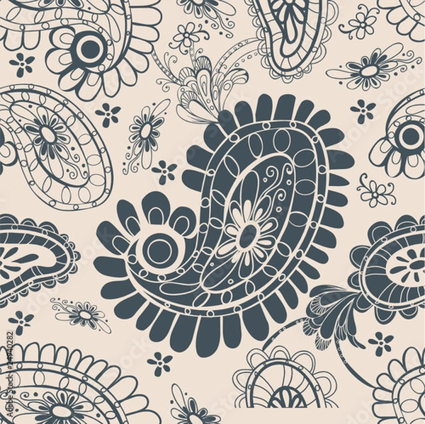 Obraz vintage seamless paisley background