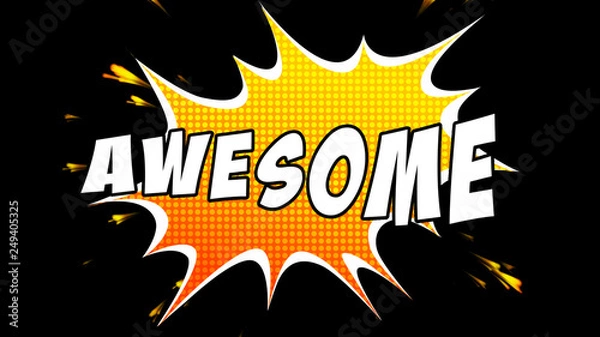 Fototapeta Spiked Comic Cloud Title