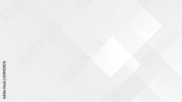 Fototapeta White gradient abstract polygon pattern on gray background.