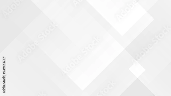 Fototapeta White gradient abstract polygon pattern on gray background.