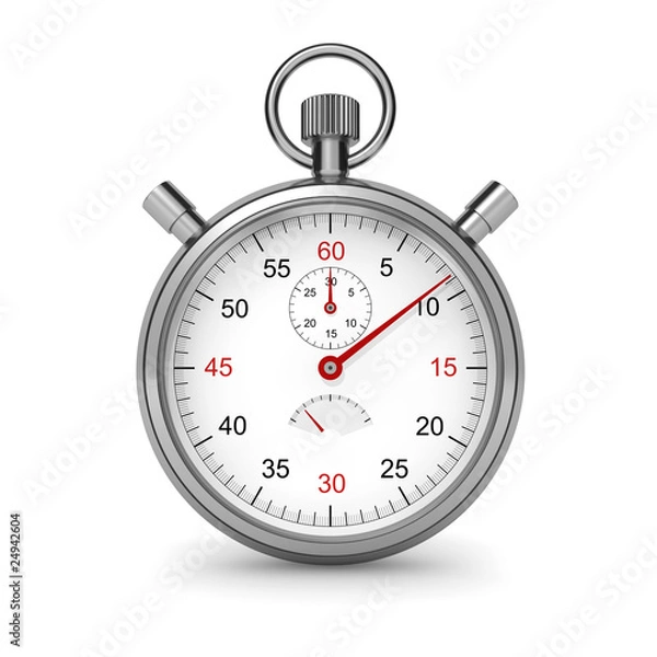 Fototapeta Isolated stopwatch. Clipping path included.