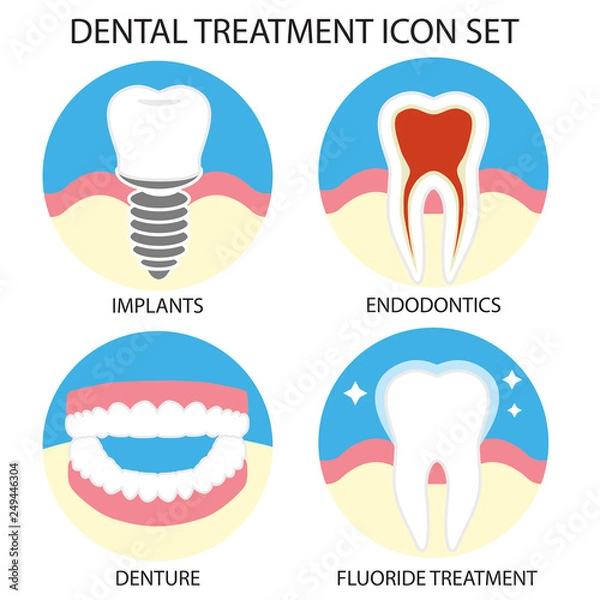 Obraz tooth icon set
