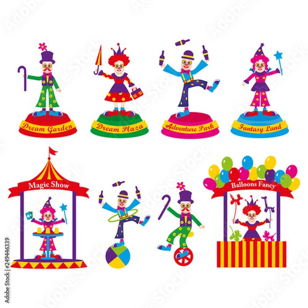 Obraz Set of Bozo clown