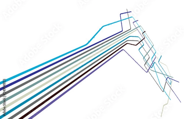 Fototapeta Blue lines