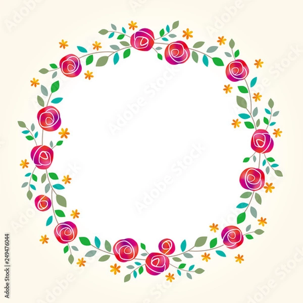 Fototapeta バラの飾り罫