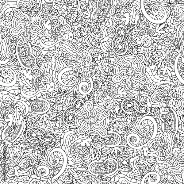 Fototapeta pattern background with plant abstraction