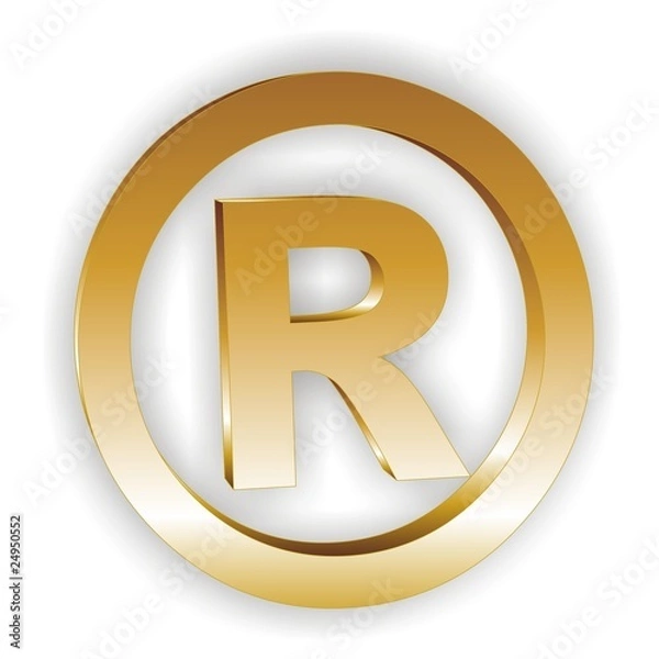 Obraz Icon Registered Trademark gold