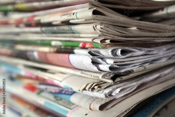 Fototapeta Stack of newspapers