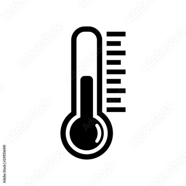 Obraz Thermometer icon or temperature symbol, vector and illustration
