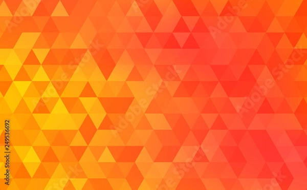 Obraz Orange gradient background with abstract geometric pattern of triangles.