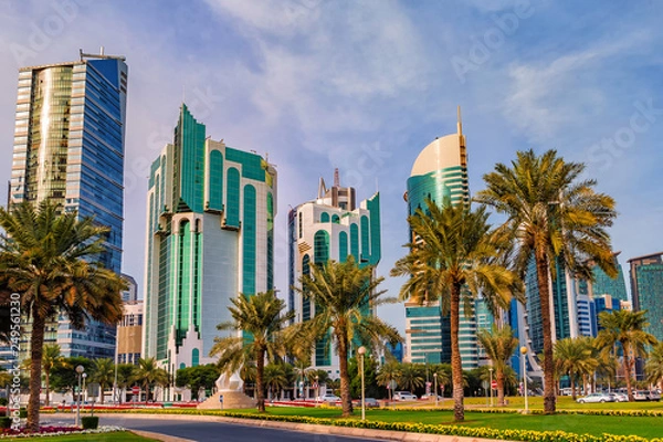 Fototapeta Doha citi view. Qatar.
