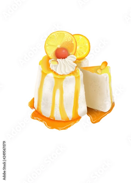 Obraz Confectionery masterpiece. Dessert "Honey Nougat"