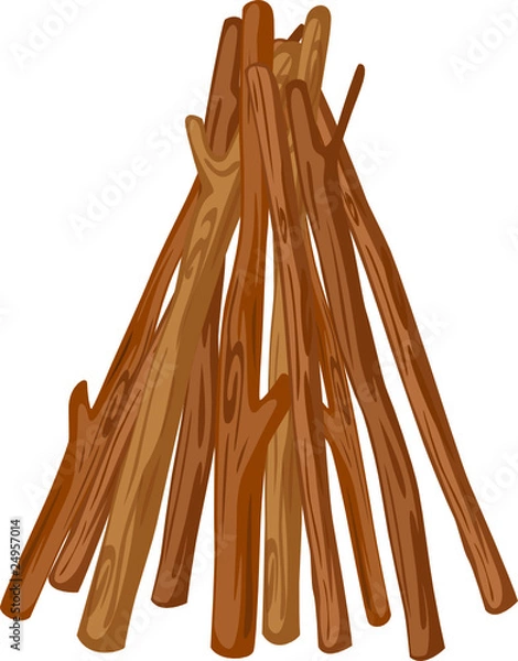 Obraz A wood stack