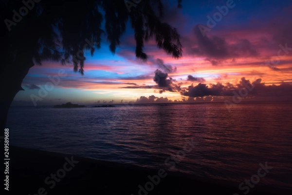 Obraz coucher de soleil coloré 