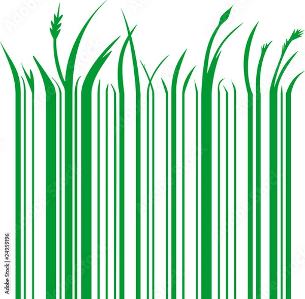 Obraz green barcode