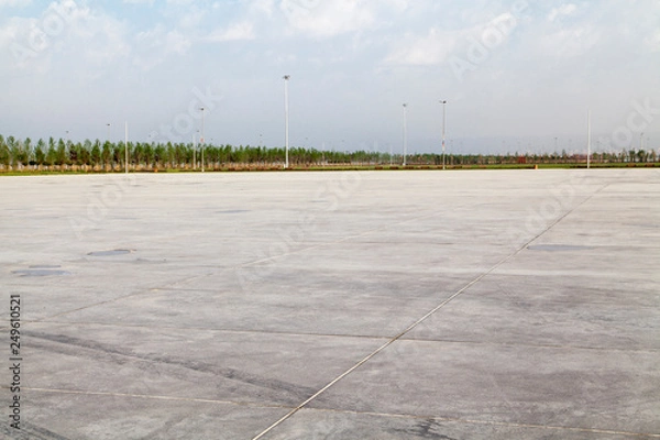 Fototapeta Empty Large Concrete Ground