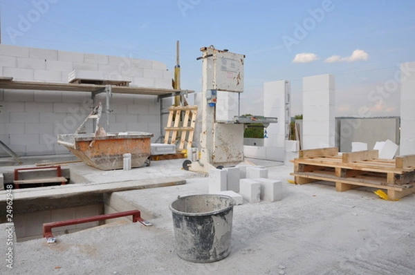 Obraz Baustelle, Bandsäge