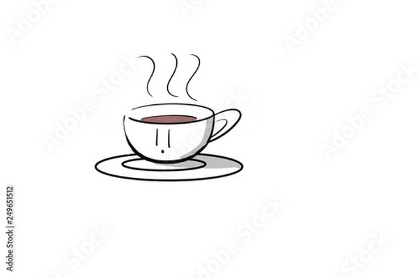 Obraz coffee cup face 