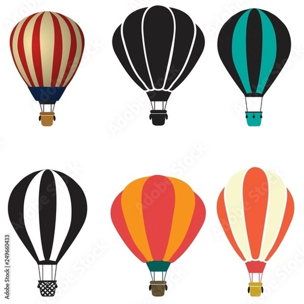 Fototapeta Balloon Flying Vector Set