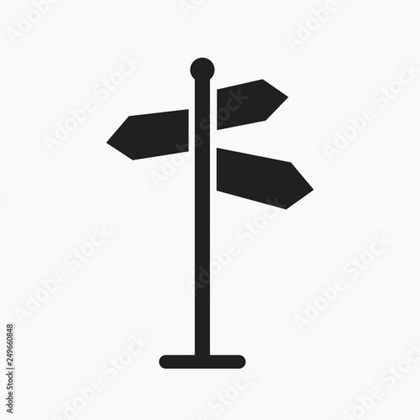 Obraz ikona wektor drogowskaz