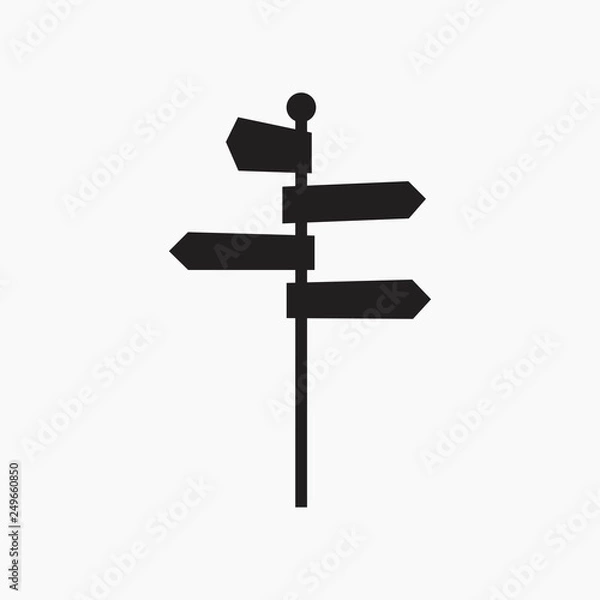 Fototapeta signpost vector icon