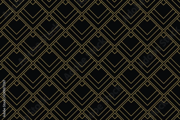 Obraz Art deco pattern background with diamond shape - Vector.