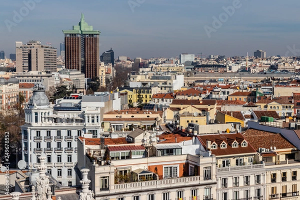 Fototapeta Madrid view from the rooftops