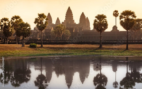 Obraz sunset view on angkor wat