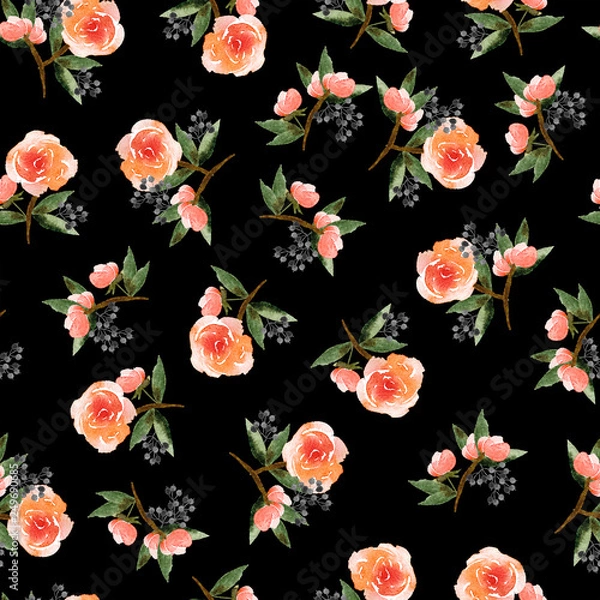Fototapeta Floral seamless pattern